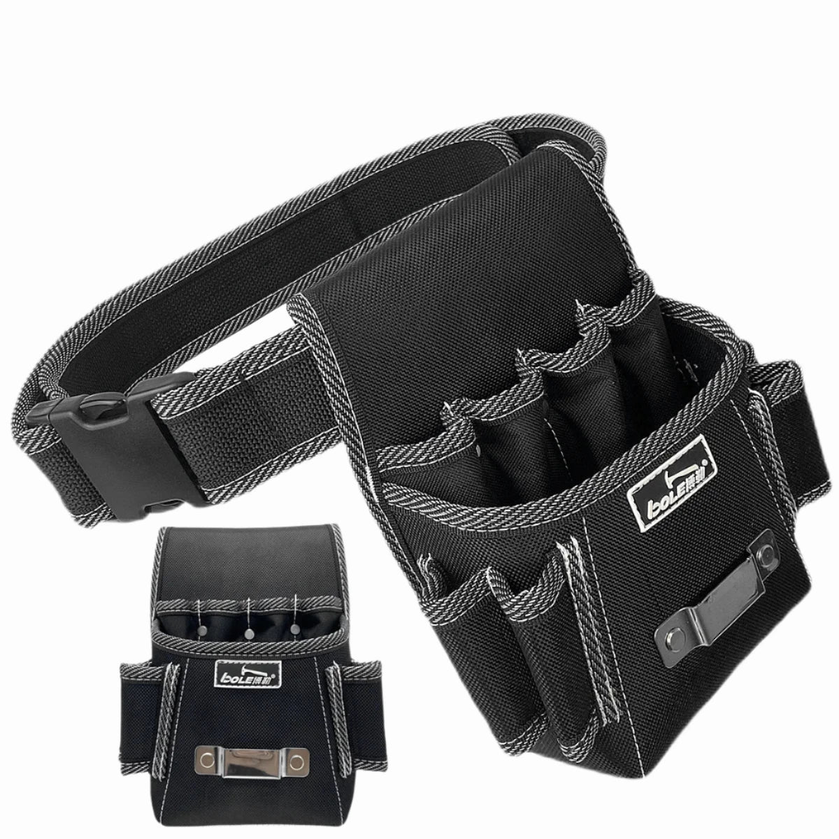 BOLE Electrician Waist Tool Bag Belt Tool Pouch Utility Kits Holder with Pockets