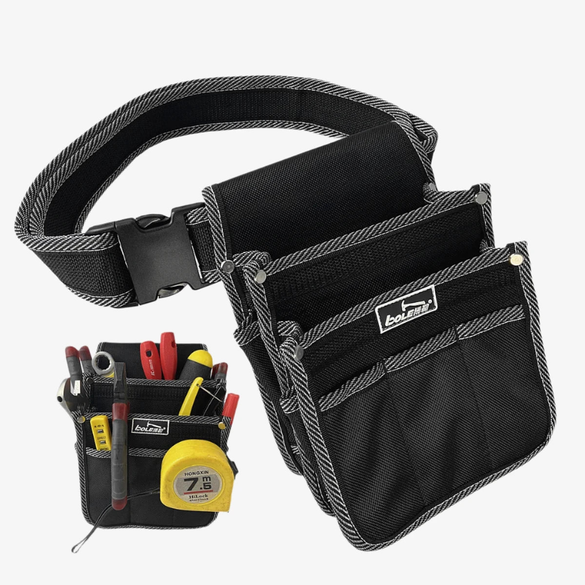 BOLE Square Open Tool Waist Bag Multi-Purpose And Handy Electrician Special Tool Bag