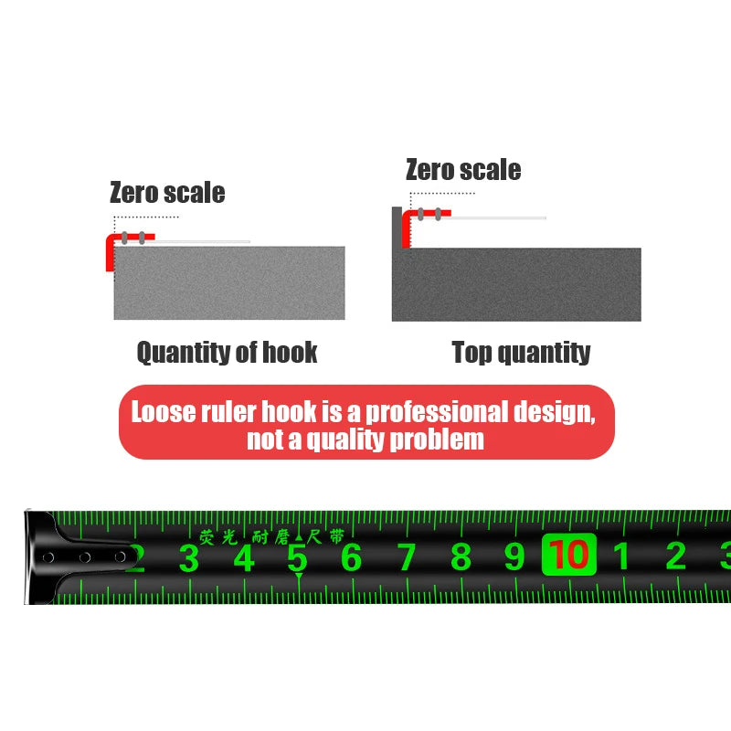 Self Locking Fluorescent Steel Tape Measure