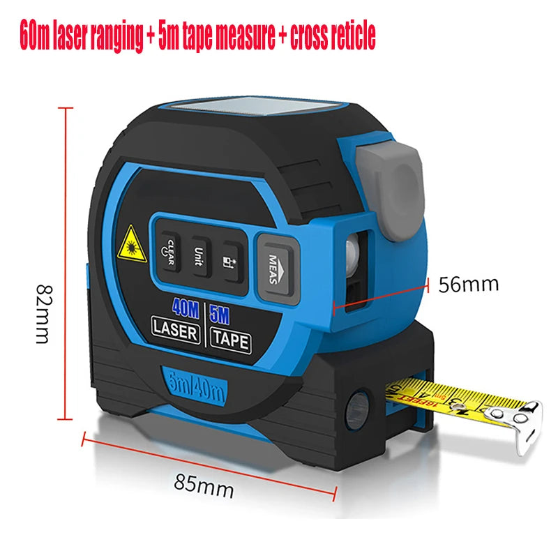 3 In 1 Laser Tape Measure Rangefinder 5m Tape Ruler Infrared High-precision