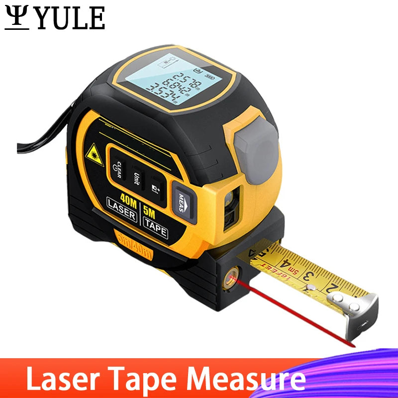 3 In 1 Laser Tape Measure Rangefinder 5m Tape Ruler Infrared High-precision