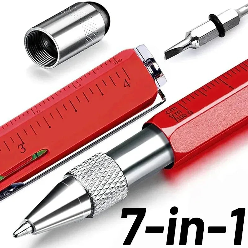 7-in-1 Multifunctional Screen Touch Ballpoint Pen Capacitive Pen with Screwdriver And Spirit Level