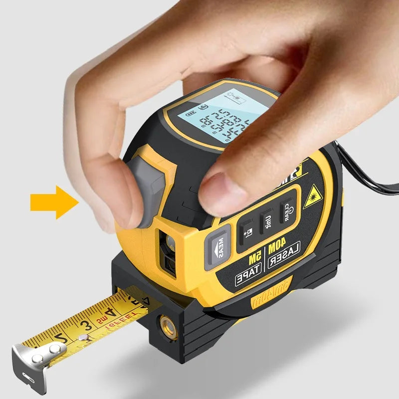 3 In 1 Laser Tape Measure Rangefinder 5m Tape Ruler Infrared High-precision