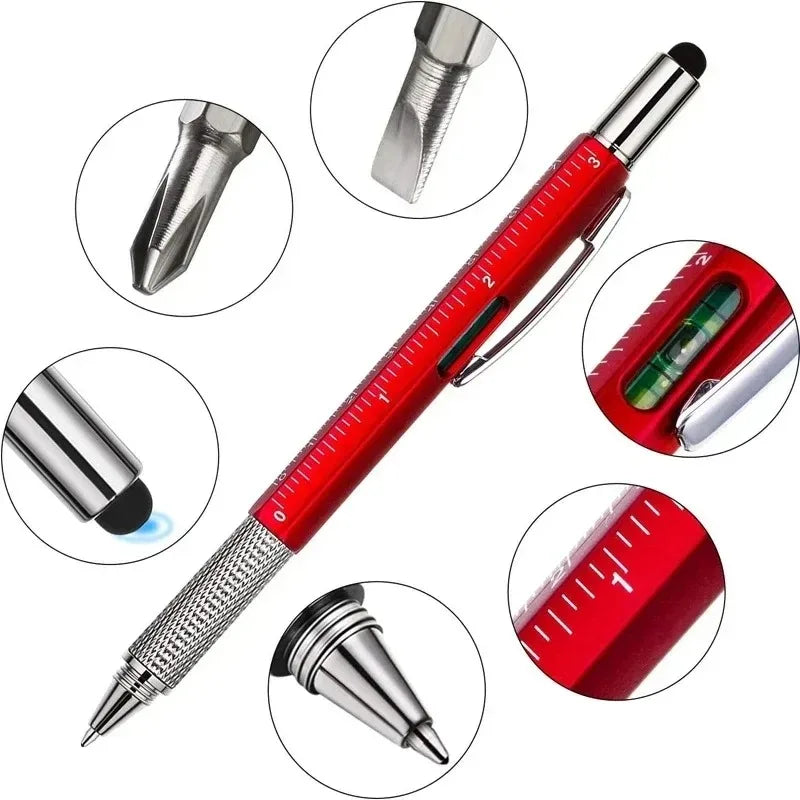 7-in-1 Multifunctional Screen Touch Ballpoint Pen Capacitive Pen with Screwdriver And Spirit Level