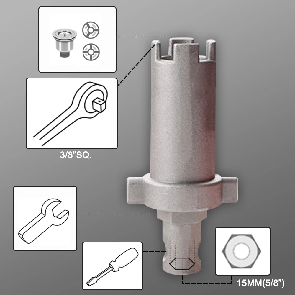 14 In 1 Sink Faucet Wrench Plumbing Repair Tool Handle Double Head Wrench Spanner