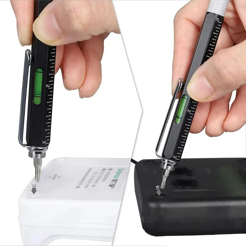 7-in-1 Multifunctional Screen Touch Ballpoint Pen Capacitive Pen with Screwdriver And Spirit Level