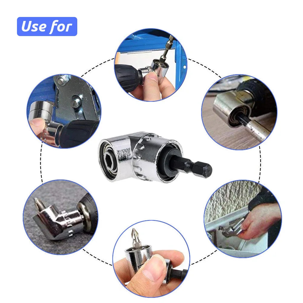 105 Degree Elbow Screwdriver Set Holder Adjustable Turning Nozzles for Screwdriver Power Drill