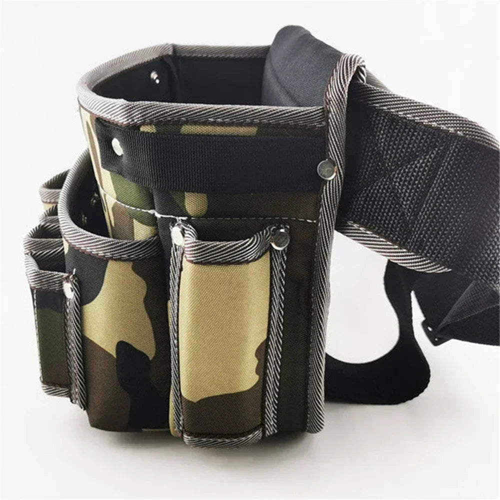 NEW Camouflage Wear-resistant Oxford Cloth Tool Bag Multifunction Repair Hardware Electrician Waist Bag Portable Storage Bag